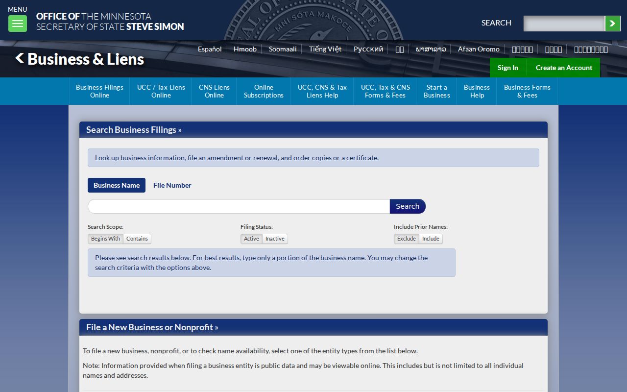 Eagan residents directory research using Minnesota business search controls