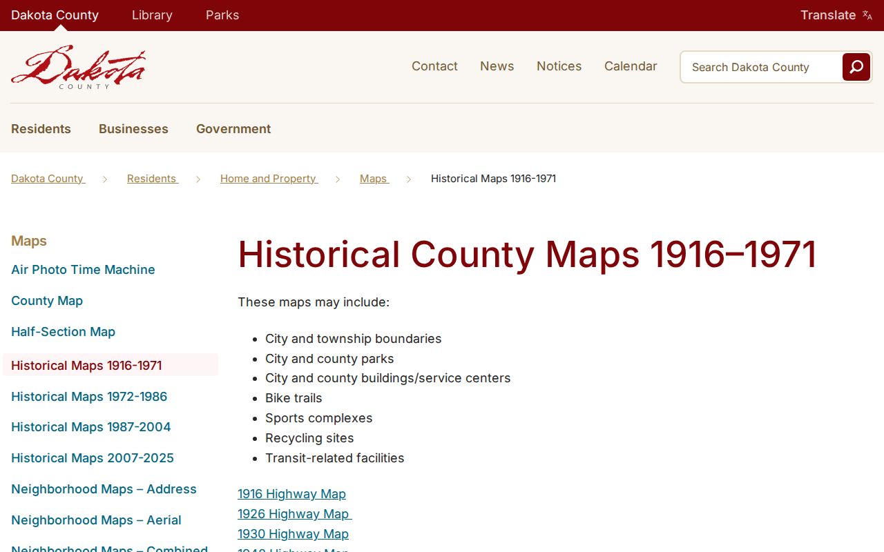 Eagan previous residents historical map collection from Dakota County